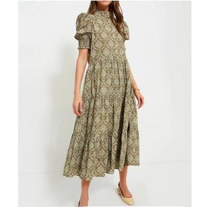 HYACINTH HOUSE Moss Printed Bennett Maxi Dress